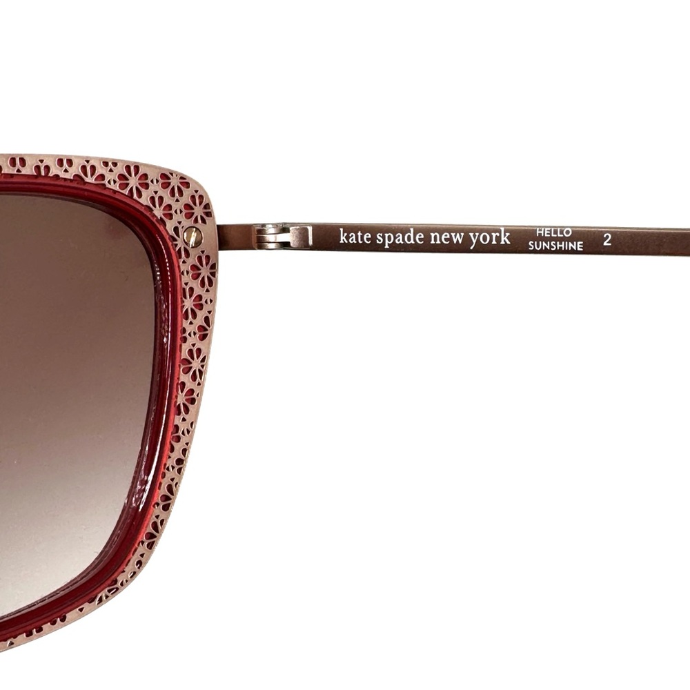 Kate Spade New York Thelma Cat Eye Sunglasses 53MM Red Gold Hello Sunshine 2 - Picture 7 of 10